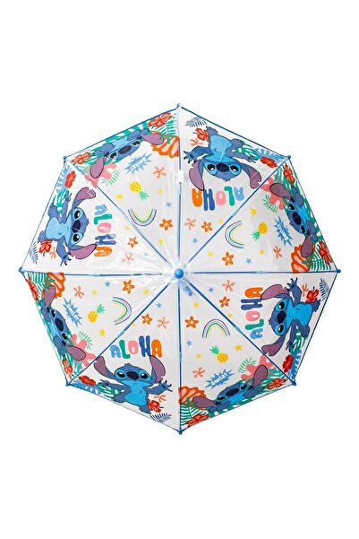 Zâna Casei Umbrelă de ploaie manuală, albastră, transparentă, cu cusături, pe...