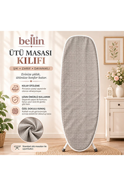 Keçeli %100 Pamuklu Isıya Dayanıklı Ütü Masası Bezi Kılıfı