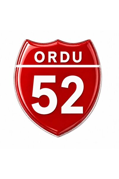 Redline Grafik Redlinegrafik 52 Ordu Plaka Kodlu 3D Kabartmalı Araç 1 Adet St...