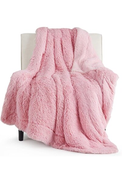 BEDSURE Ultra Soft Throw Blanket, Fluffy Blankets & Throws - Fuzzy Sherpa Fau...