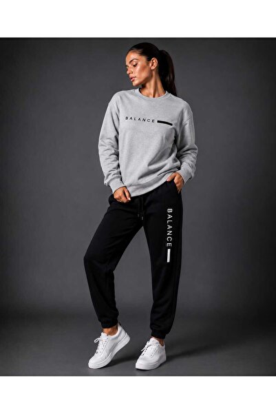 CLOTHES33 Zero Collar Sweat Suit 2-Piece Combination Winter Thin Balance Prin...