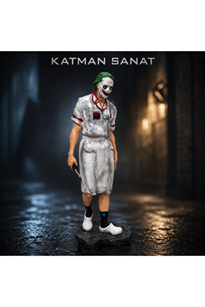 Joker Hemşire Kostümlü Koleksiyon Figürü 20 Cm - 3D Baskı El Boyaması