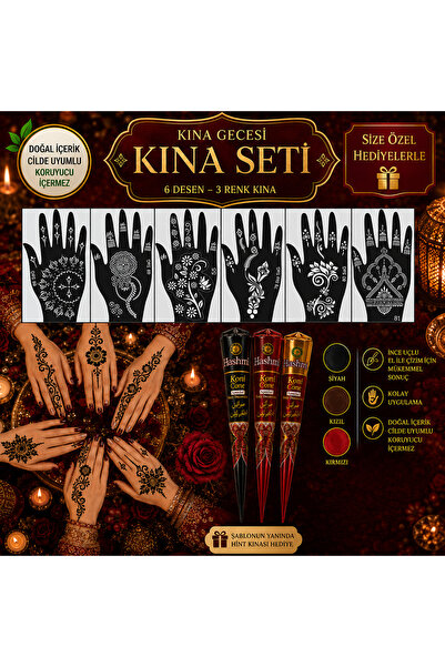 hennadibace Kına Kalıbı El Deseni (GEÇİCİ DÖVME ŞABLONU) Hint Kınası Henna Ta...