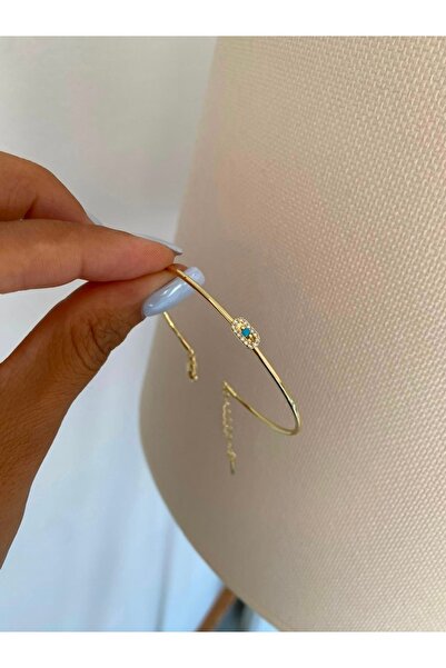 Bade Jewelry Fd Vip Gold Zircon Stone Blue Enamel Detailed Tarnish-Resistant ...