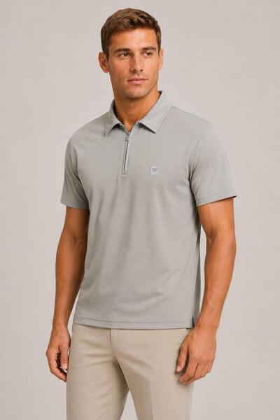 ALEXANDERGARDI Technical Fabric Zippered Polo T-Shirt