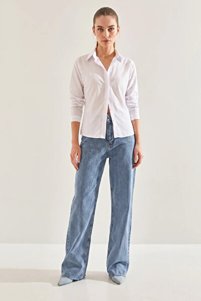 Efnaz style Women's Laser Cut Ice Blue Pants