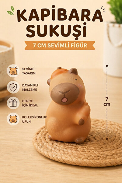 EFA Kapibara Sukuşi 7 cm Sevimli Squishy Oyuncak