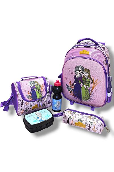 CRATER Disney Frozen School Bag with Wheels for Kids 5 in 1 (16-inch Trolley ...