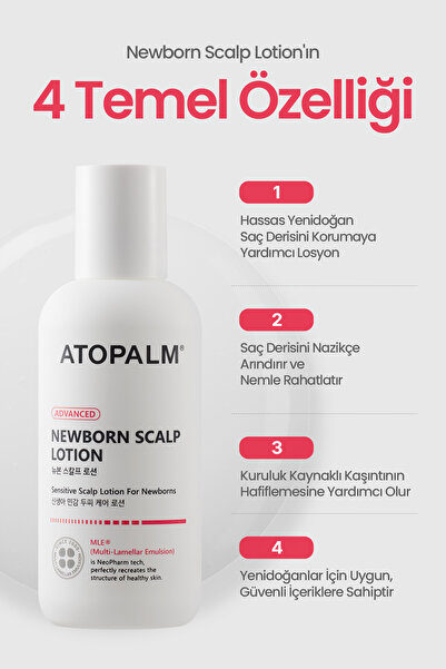 Atopalm Bebeklere&Yenidoğanlara Özel Konak Karşıtı Saç Derisi Losyonu Newborn Scalp Lotion