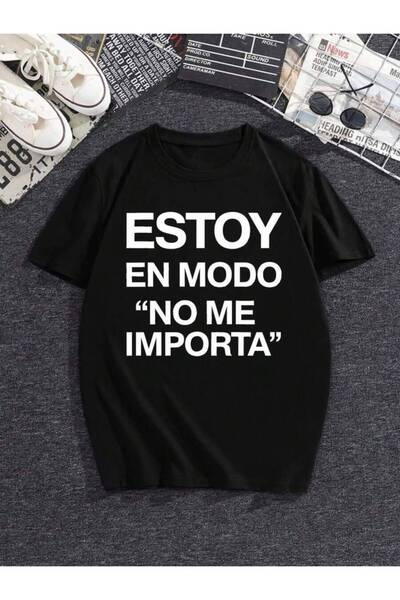 k222 Unisex "Estoy En Modo No Me Importa" T-Shirt, Casual Crew Neck Style, Pe...