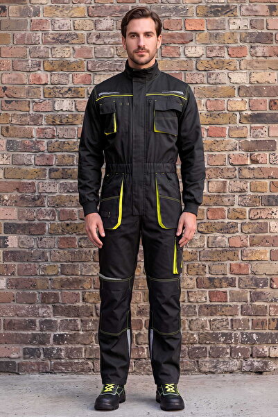 CERVA Emerton Stretch Jumpsuit Black/Yellow