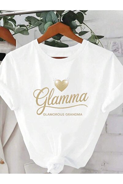 NOURAM Glamma Grandma Women's Solid Color Comfortable T-Shirt| Round Neck, Ge...