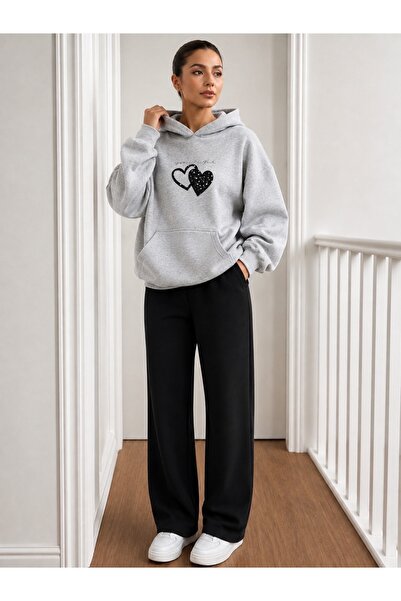 FUFLUNS Good Night Printed Men's Hooded Tracksuit Set