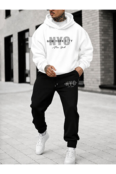 PAVRO Sweatshirt Tracksuit Set Oversize Shaped Comfortable Fit Quality Fabric...