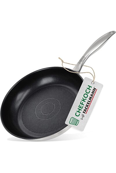 FACKELMANN Tigaie inox 24 cm Chefkoch Munchen, cu strat antiaderent Greblon C...
