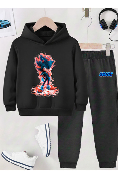 STİL-X Sonic Printed Children's Tracksuit, Shardon Soft Fabric, Unisex