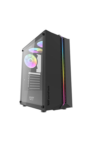 Dark Flash darkFlash DK151 ARGB Carcasă PC Mid Tower, ATX/M-ATX/ITX, 3 Ventil...