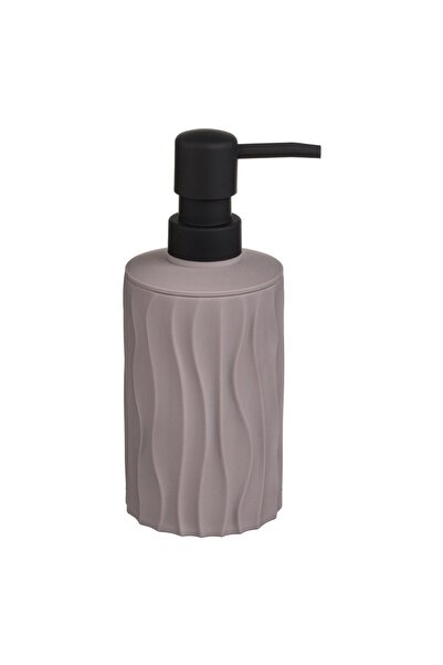 Zâna Casei Taupe Plastic Dispenser with Waves Pattern for Liquid Soap 380ml