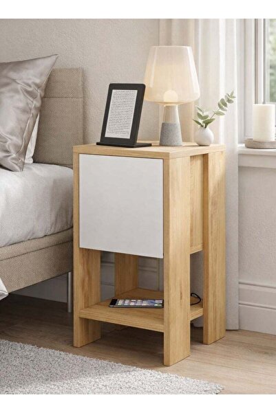 Mourah Home Modern Nightstand Bedside Table With Storage Cabinet | Multifunct...