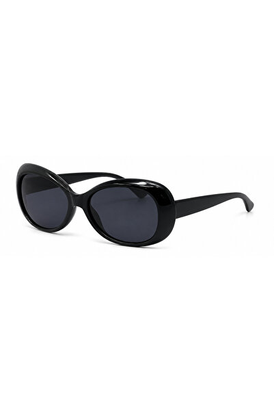 Toz Vintage Puni Black Oval Thick Bone Frame Children's Sunglasses