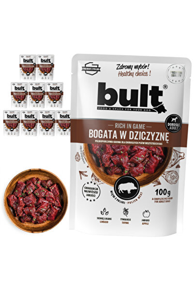 Bult Hrană umedă completă pentru câini, bogată în carne de vânat, plic 10x100g