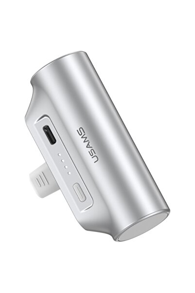 Usams PB79 Mini Tail Plug Power Bank 3000mAh USB-C 2A Silver