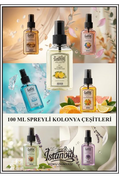 Koku Dünyası 100 ML SPREYLİ MİX 7 Lİ ÇANTA BOY KOLONYA SETİ