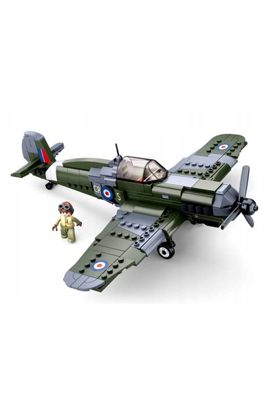 Sluban Avion de luptă Spitfire Blocuri de construcție 297 el Set militar M38-...