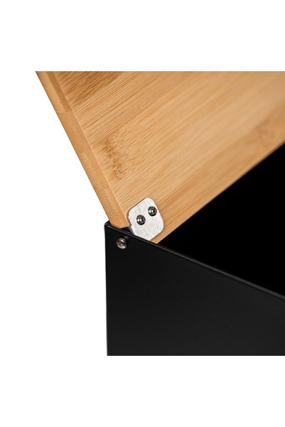 NO BRAND Cutie pentru pâine dintr-o singură bucată Topfann, din metal negru