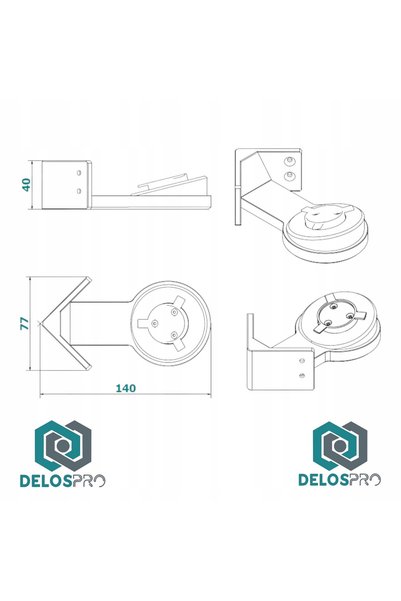 NO BRAND Suport de colț interior cu adaptor pentru camera EZVIZ H7c Dual
