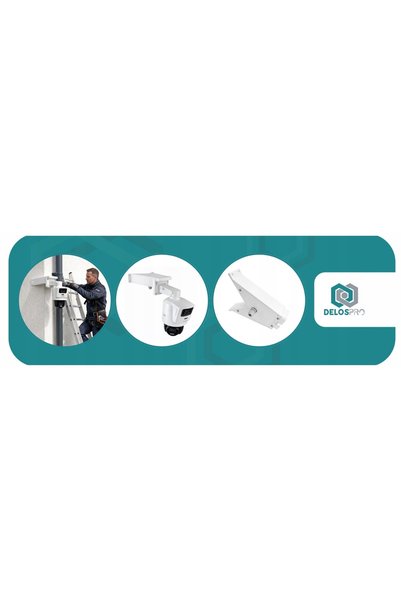 NO BRAND Suport de colț cu carcasă pentru camera duală Hilook PTZ-D4-Pro de 8...