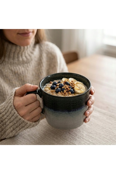 NO BRAND Cana ceramică mare XXL 1L pentru cafea, ceai, OATTEA, rodie, cadou