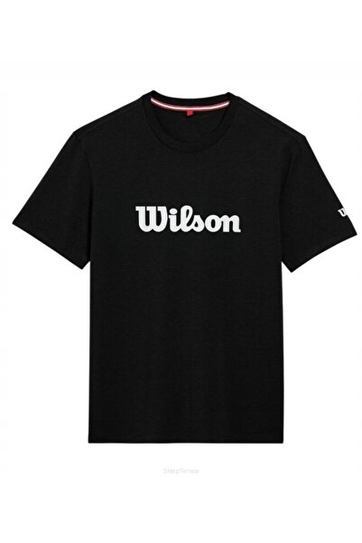 Wilson Tricou de tenis pentru bărbați, cu grafică de echipă, cu inscripție ne...