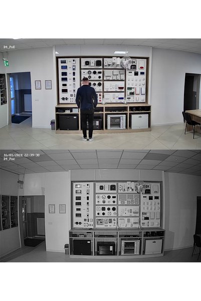 NO BRAND Set de monitorizare IP POE cu 4 camere de 4 MPx și funcție de detect...