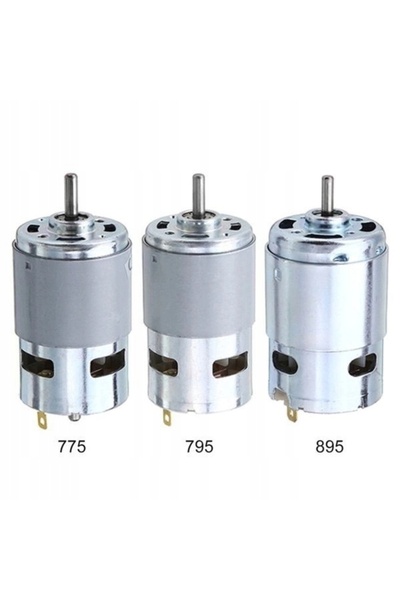 NO BRAND Motor DC cu perii, 12V/24V, Clasa 795, ax de 5mm, 16000 RPM, cu rulm...