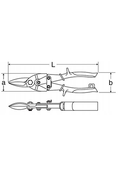 SATA Foarfecă pentru tablă metalică, dreaptă, 10 inch, ST93103G