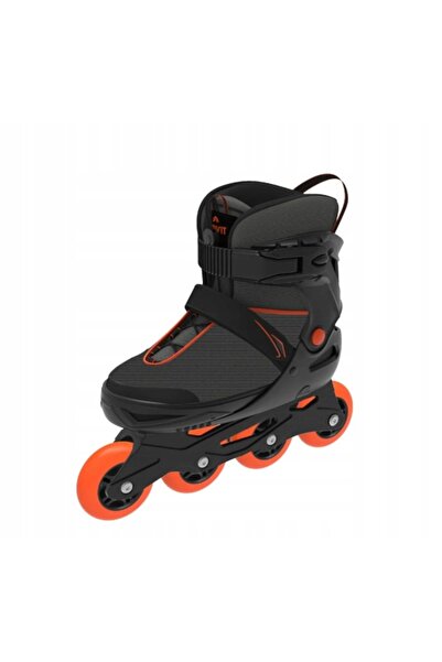 NO BRAND CRIVIT Patine pentru copii, negre cu portocaliu, mărimea 37-41