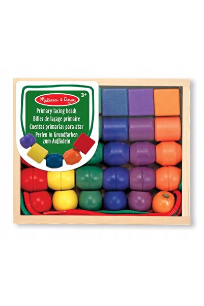 Melissa & Doug Jucării pentru copii: Set de mărgele colorate pentru înșirare ...