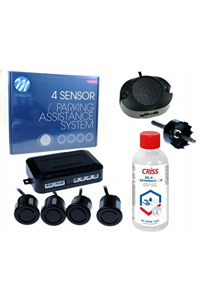 NO BRAND Senzori de parcare 4x buzzer Negri 18 mm M-TECH