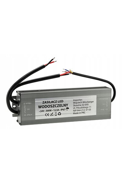 NO BRAND Sursă de alimentare LED 24V în carcasă, 300W 12.5A, adaptor de alime...