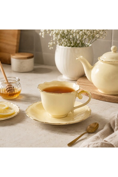 NO BRAND Ceașcă de porțelan 220 ml pentru cafea, ceai, frișcă, cadou cu farfu...