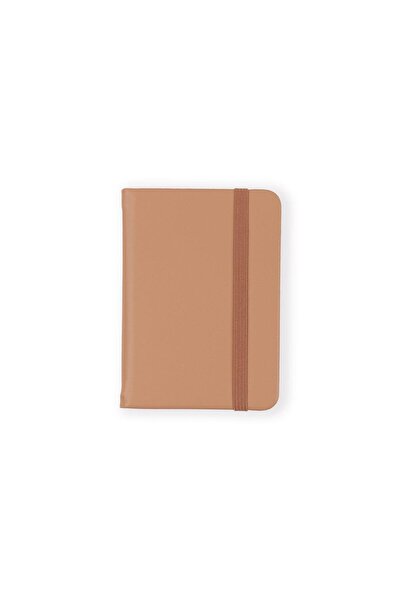 The Mia دفتر ملاحظات مخطط باللون البني A7 مقاس 10 × 8 سم