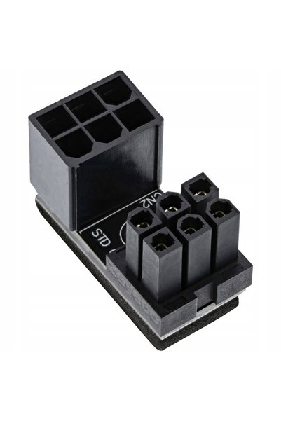 NO BRAND Adaptor de alimentare INLINE 26636E, cotit, pentru placă grafică, AT...