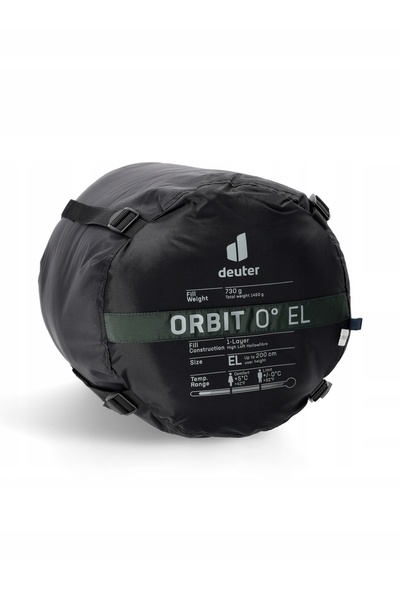 Deuter Sac de dormit turistic Orbit 0 EL (200 cm) - verde iederă/cerneală Stânga