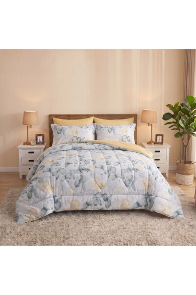 ODS 6 Piece Floral Comforter Set, Microfiber Bedding Set with Comforter, Fitt...