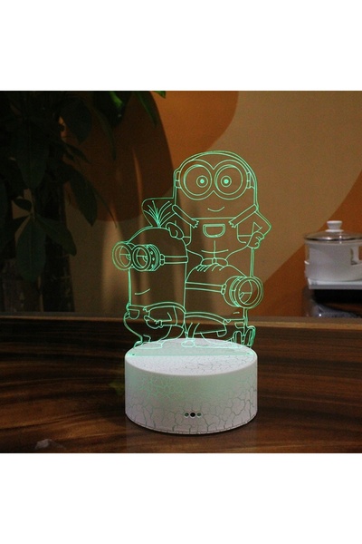 NO BRAND Lampă de veghe 3D LED USB MINIONKI TEAM PILOT Povestea Pilotului + 1...
