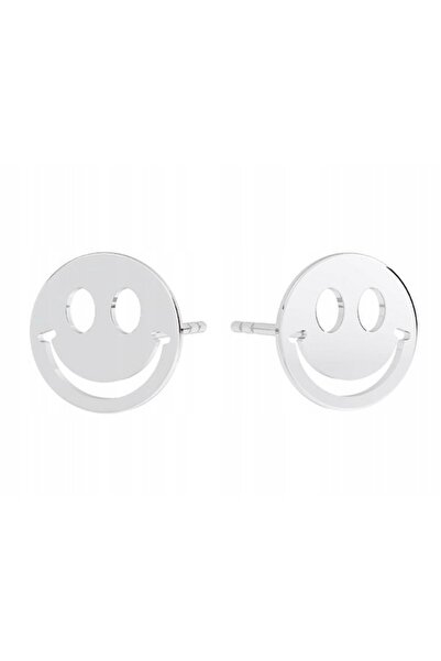 NO BRAND Cercei tip inel pentru femei, cu emoticon față zâmbitoare, culoare a...