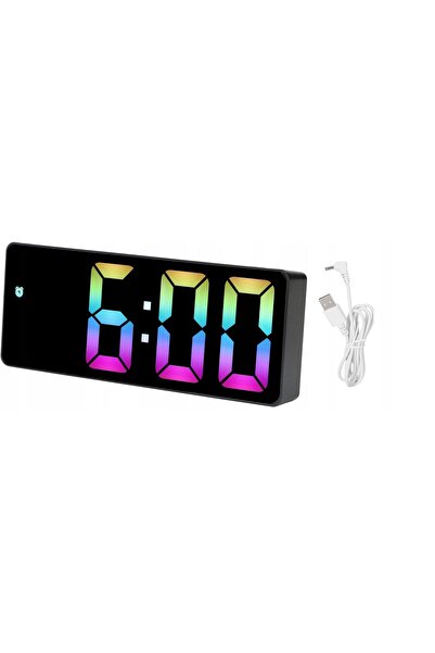 NO BRAND Termometru-ceas, Ceas deșteptător electronic LED, vertical, silențio...