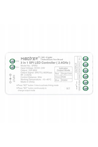 NO BRAND Set MiBoxer: controler SPIR3 + telecomandă C6 Pixel Digital Magic WS...