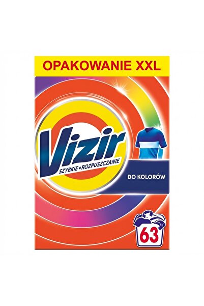 Vizir 2x Detergent pudră colorat pentru rufe, 3.465 kg, 63 de spălări